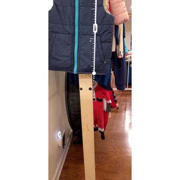 Cody James Boys Sherpa Lined Puffer Vest Blue Teal Zip Size 6 - Picture 4 of 6